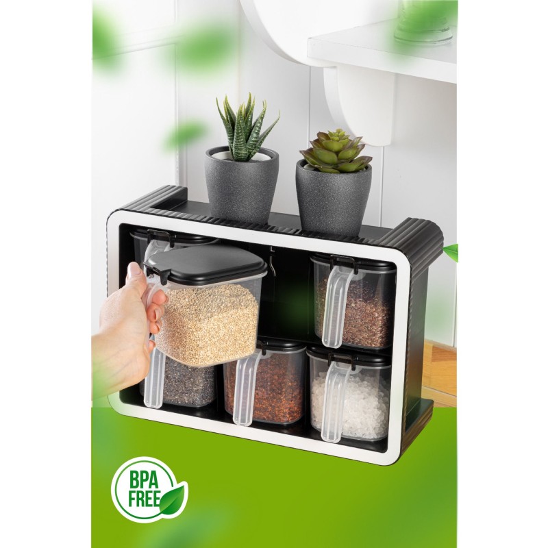 Spice Jar Set (7 Pieces) BNM-9172 - Anthracite Anthracite