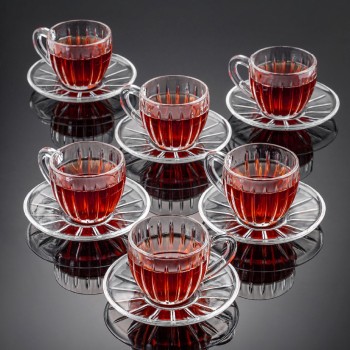 Tea Cup Set (12 Pieces) Ts3023Gcl - Transparent Transparent