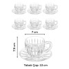 Tea Cup Set (12 Pieces) Ts3023Gcl - Transparent Transparent
