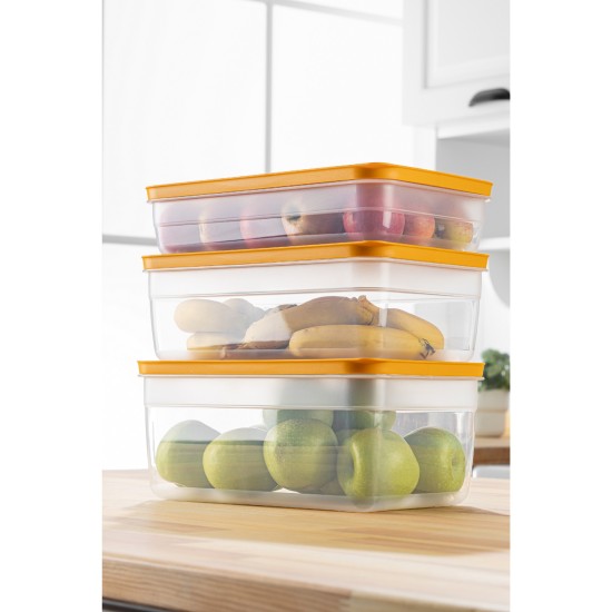 Storage Box Set (3 Pieces) HK3LU - Orange Orange Hermia Storage Box Set (3 Pieces) HK3LU - Orange Orange