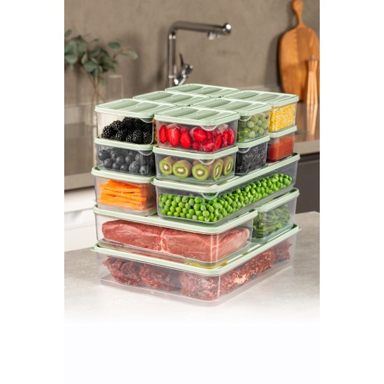 Storage Box Set (17 Pieces) YBLLA17LI - Mint Mint Storage Box Set (17 Pieces) YBLLA17LI - Mint Mint