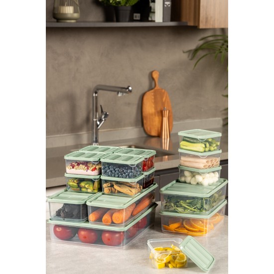 Storage Box Set (17 Pieces) YBLLA17LI - Mint Mint Storage Box Set (17 Pieces) YBLLA17LI - Mint Mint