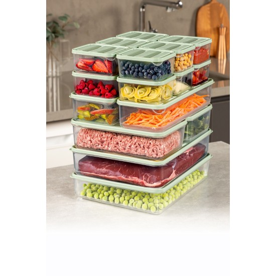 Storage Box Set (18 Pieces) YBLLA18LI - Mint Mint Storage Box Set (18 Pieces) YBLLA18LI - Mint Mint