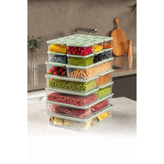 Storage Box Set (20 Pieces) YBLLA20LI - Mint Mint Storage Box Set (20 Pieces) YBLLA20LI - Mint Mint