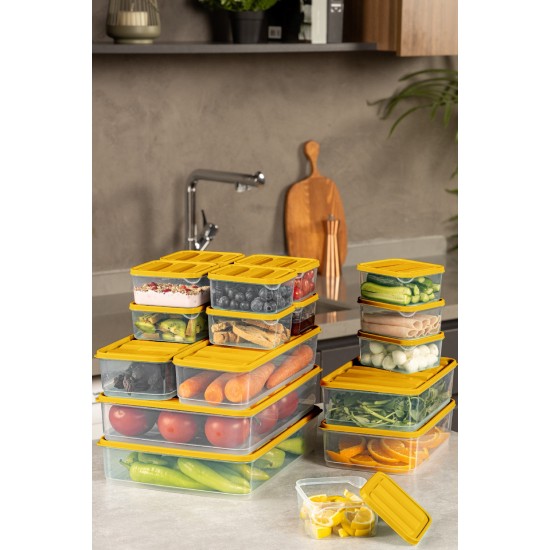 Storage Box Set (17 Pieces) YBLLA17LI - Orange Orange