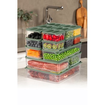Storage Box Set (17 Pieces) YBLLA17LI - Green Green