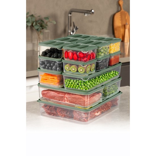 Storage Box Set (17 Pieces) YBLLA17LI - Green Green