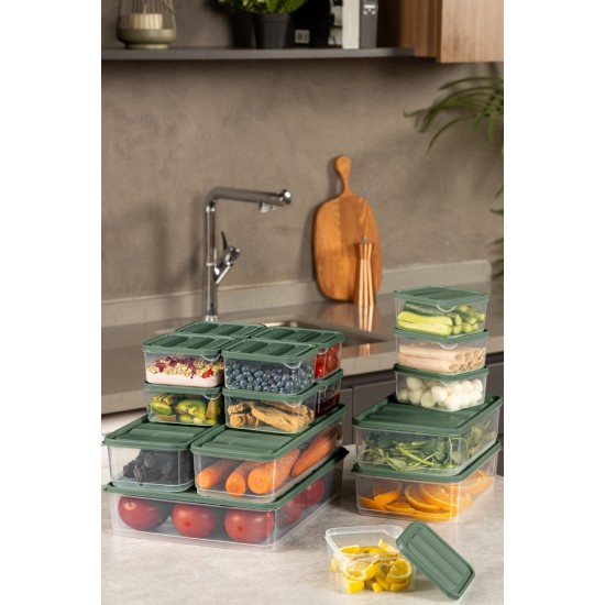 Storage Box Set (17 Pieces) YBLLA17LI - Green Green