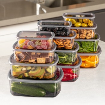 Storage Box Set (12 Pieces) SYBOX12LIKRSK - Anthracite Anthracite