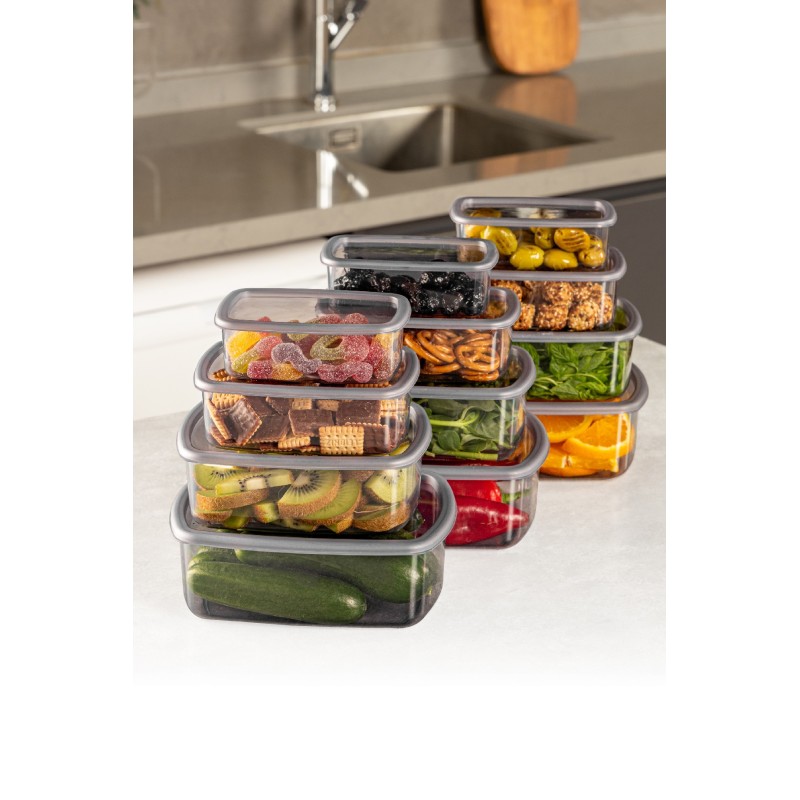 Storage Box Set (12 Pieces) SYBOX12LIKRSK - Anthracite Anthracite