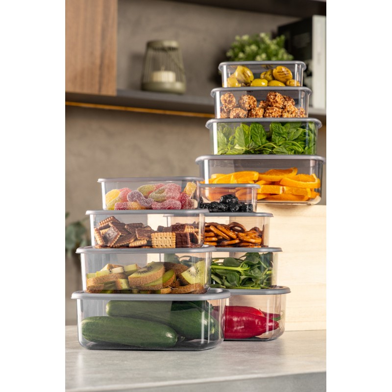 Storage Box Set (12 Pieces) SYBOX12LIKRSK - Anthracite Anthracite