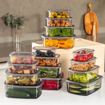 Storage Box Set (16 Pieces) SYBOX16LIKRSK - Anthracite Anthracite