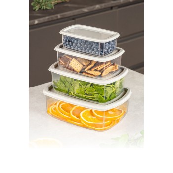 Storage Box Set (4 Pieces) SYBOX4LUKRSK - Grey Grey