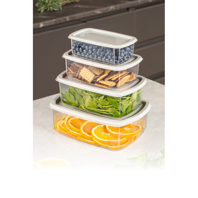 Storage Box Set (4 Pieces) SYBOX4LUKRSK - Grey Grey