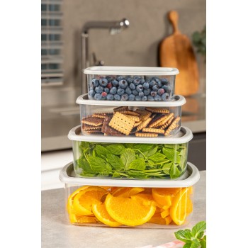 Storage Box Set (4 Pieces) SYBOX4LUKRSK - Grey Grey