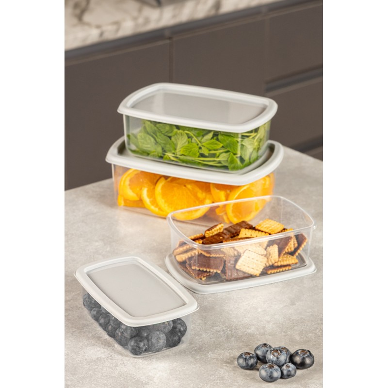 Storage Box Set (4 Pieces) SYBOX4LUKRSK - Grey Grey