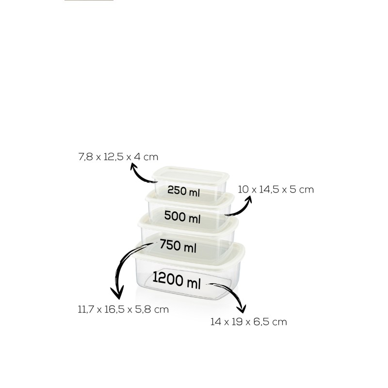 Storage Box Set (4 Pieces) SYBOX4LUKRSK - Grey Grey