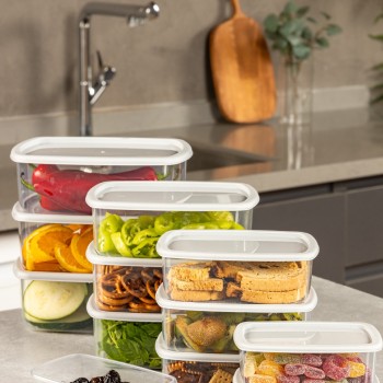 Storage Box Set (12 Pieces) SYBOX12LIKRSK - Grey Grey