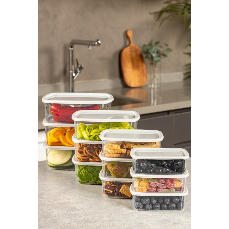 Storage Box Set (12 Pieces) SYBOX12LIKRSK - Grey Grey