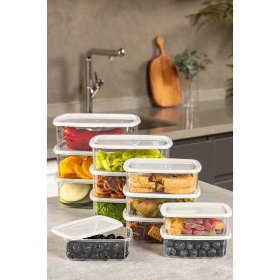 Storage Box Set (12 Pieces) SYBOX12LIKRSK - Grey Grey
