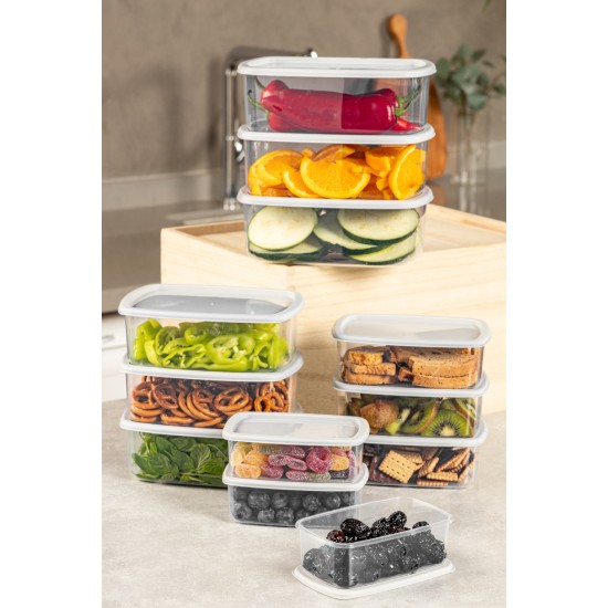 Storage Box Set (12 Pieces) SYBOX12LIKRSK - Grey Grey