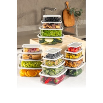 Storage Box Set (16 Pieces) SYBOX16LIKRSK - Grey Grey