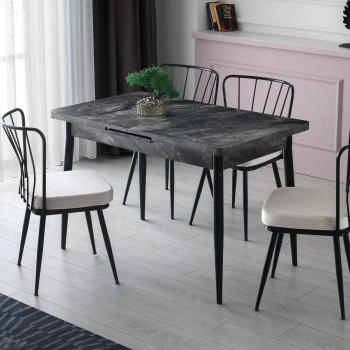 Extendable Dining Table Ay - 1182 Anthracite