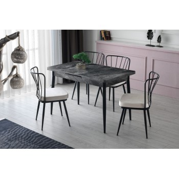 Extendable Dining Table Ay - 1182 Anthracite