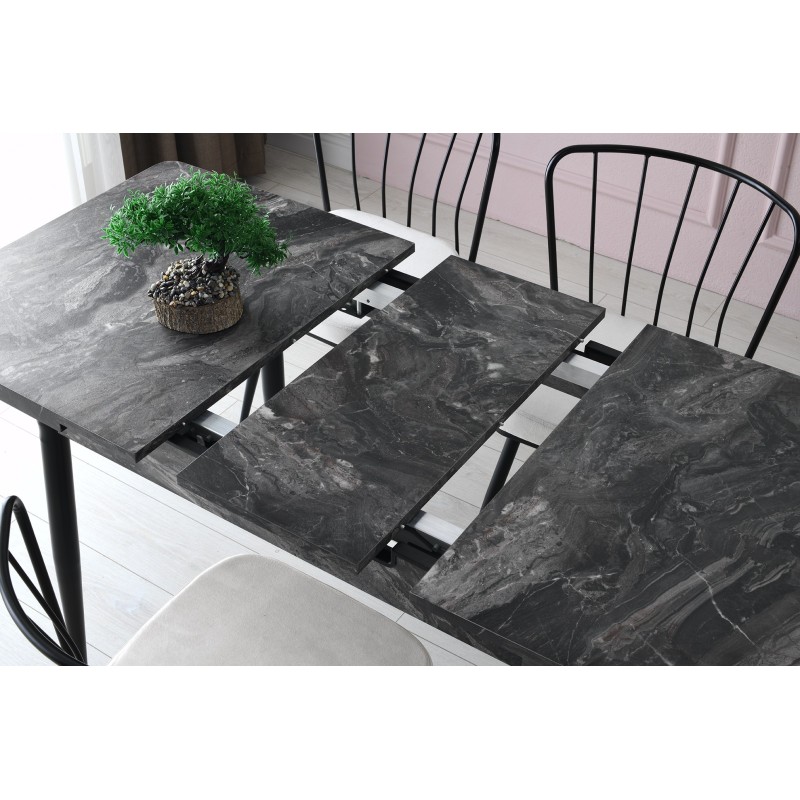 Hanah Home Extendable Dining Table Ay - 1182 Anthracite