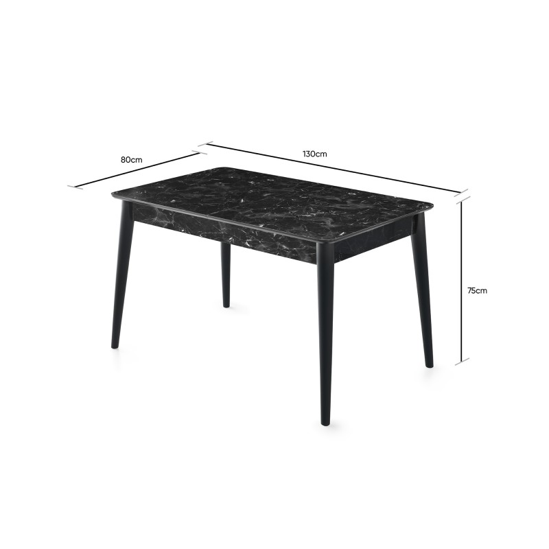 Extendable Dining Table Lotus - 1121 Anthracite