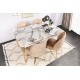 Extendable Dining Table Damla 1102 Gold
White