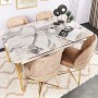 Extendable Dining Table Damla 1102 Gold
White