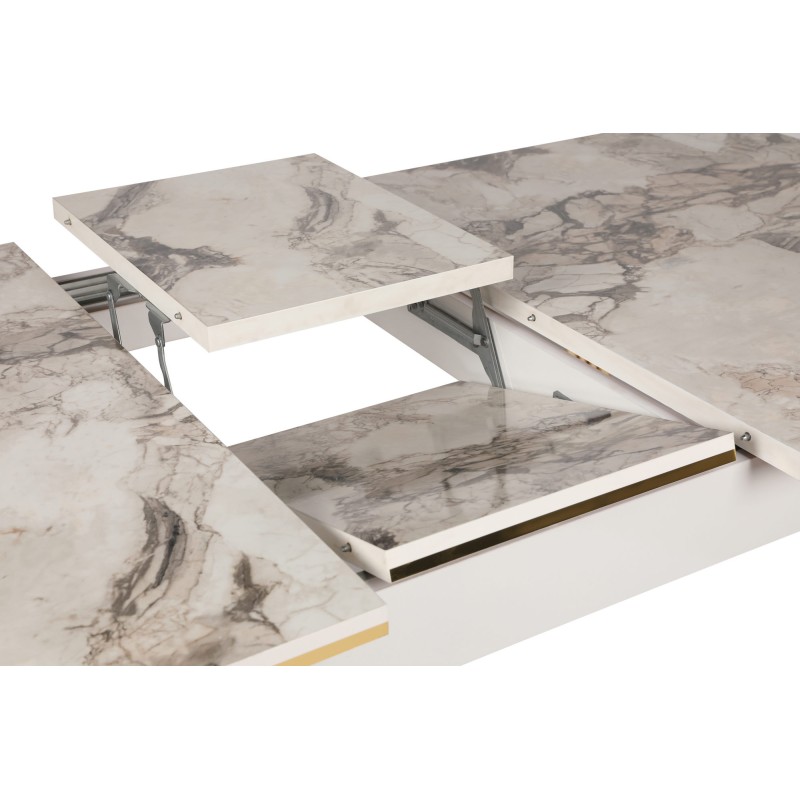 Extendable Dining Table Damla 1102 Gold
White