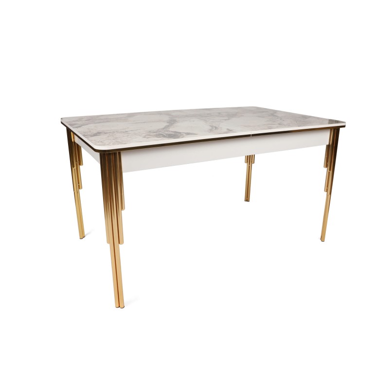 Extendable Dining Table Damla 1102 Gold
White