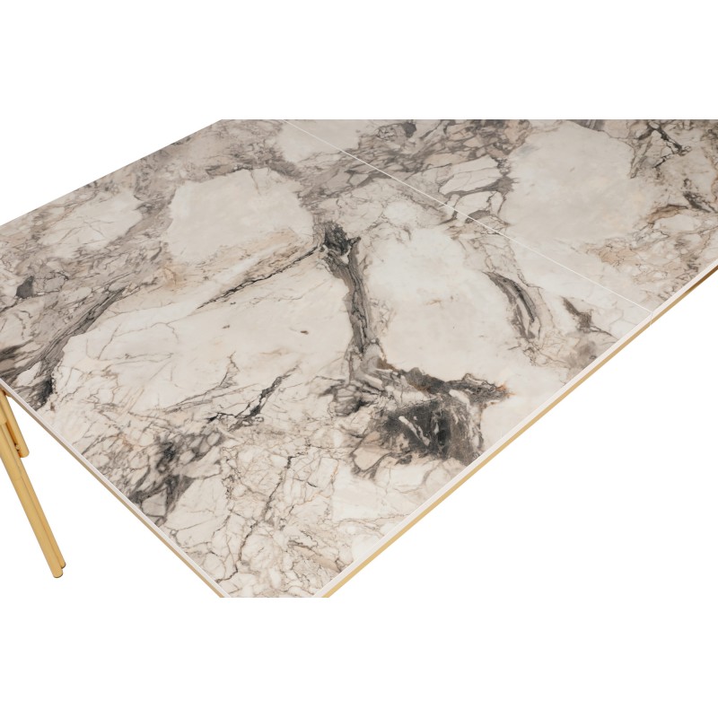 Extendable Dining Table Damla 1102 Gold
White