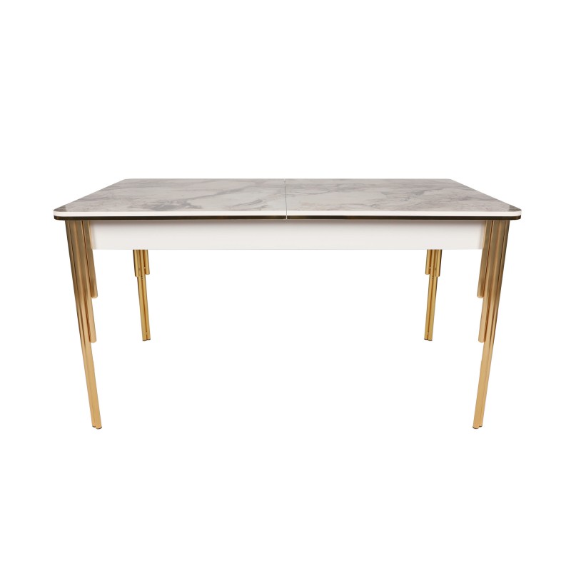 Extendable Dining Table Damla 1102 Gold
White