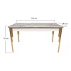 Extendable Dining Table Damla 1102 Gold
White