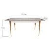 Extendable Dining Table Damla 1102 Gold
White