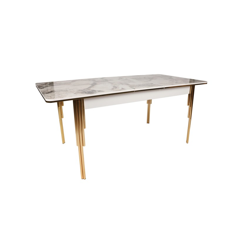 Extendable Dining Table Damla 1102 Gold
White