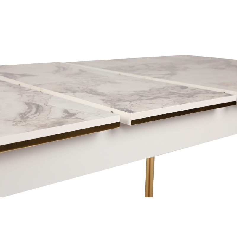 Extendable Dining Table Damla 1102 Gold
White