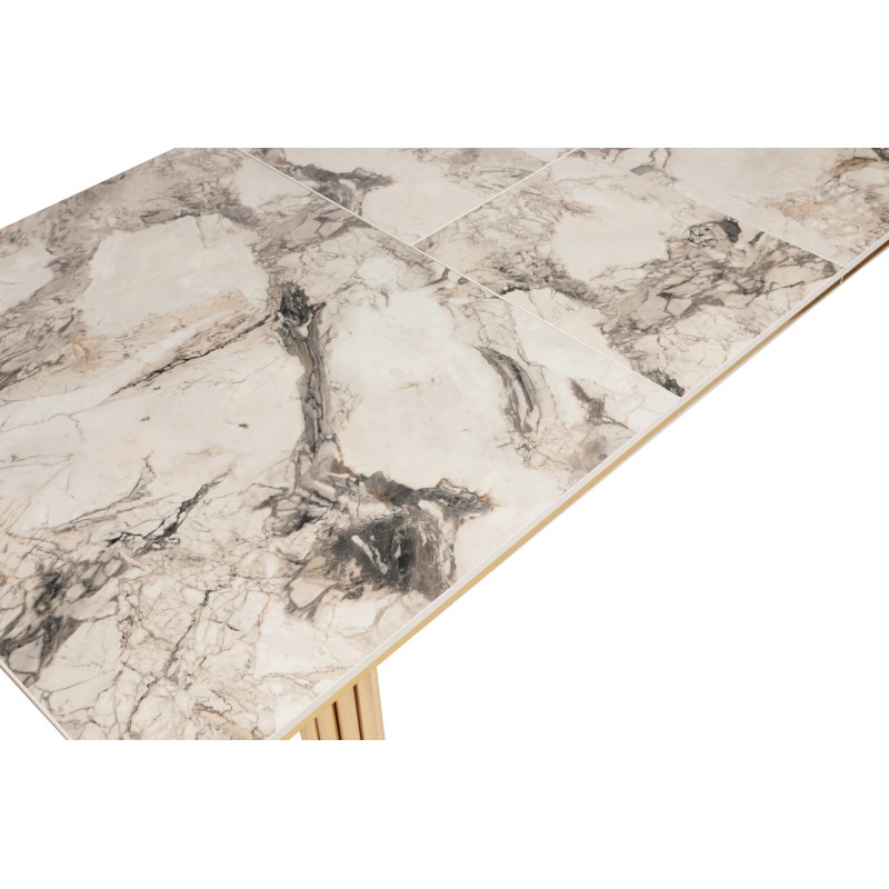 Extendable Dining Table Damla 1102 Gold
White