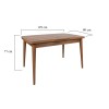 Extendable Dining Table Inci 1141 Walnut