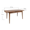 Extendable Dining Table Inci 1141 Walnut