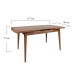 Extendable Dining Table Inci 1141 Walnut