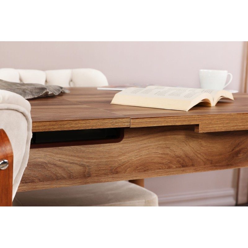 Extendable Dining Table Inci 1141 Walnut