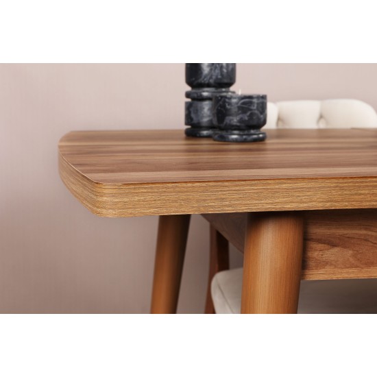 Extendable Dining Table Inci 1141 Walnut