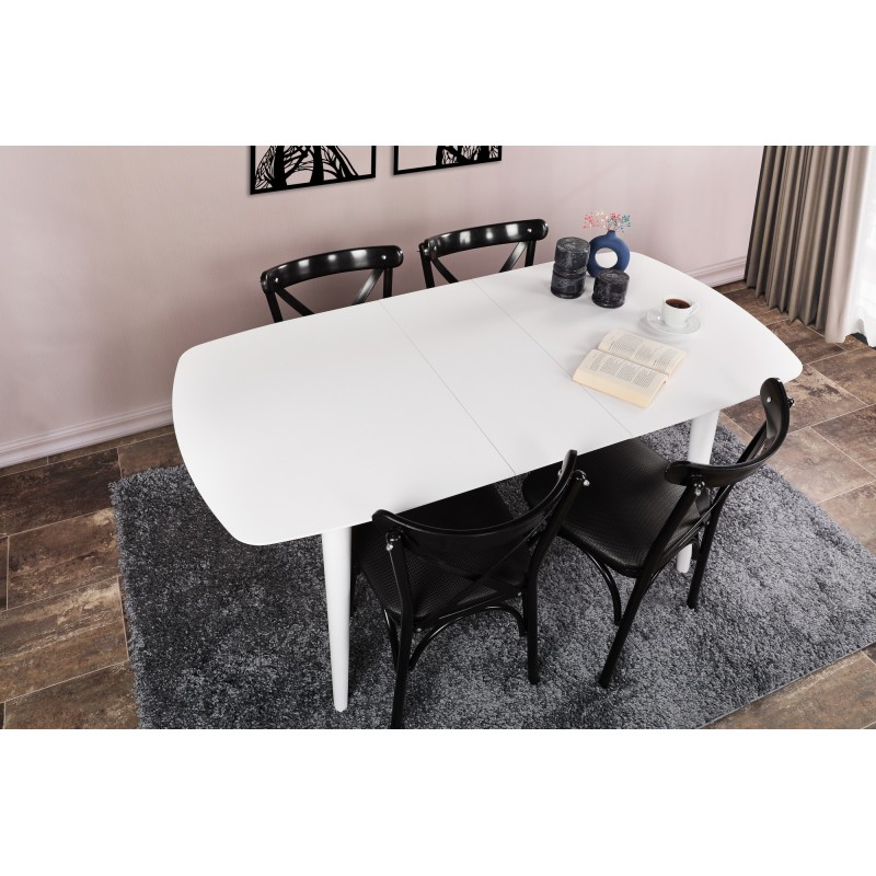 Extendable Dining Table Retro 1193 White