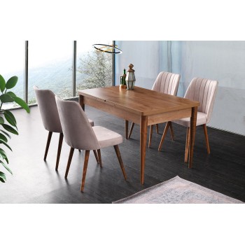 Extendable Dining Table Ahşap Kelebek - 1231 Walnut