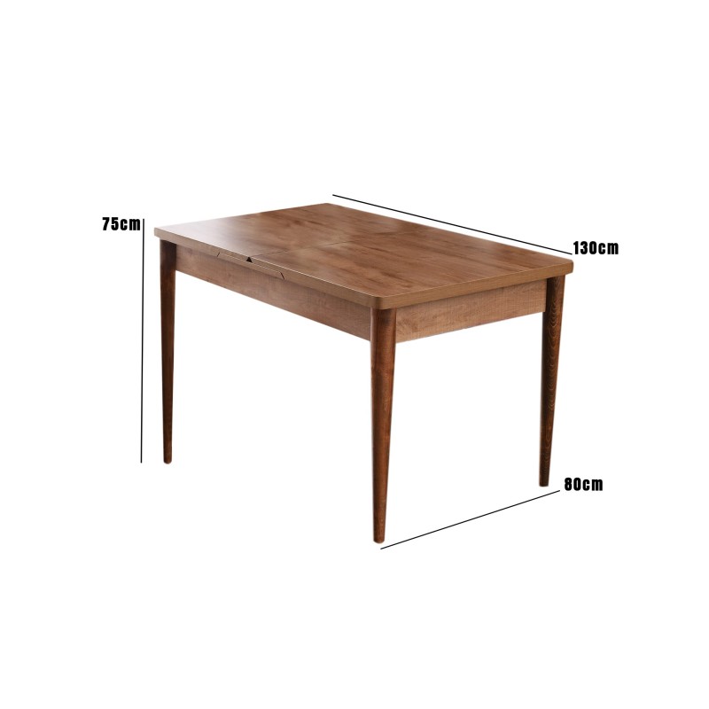 Extendable Dining Table Ahşap Kelebek - 1231 Walnut