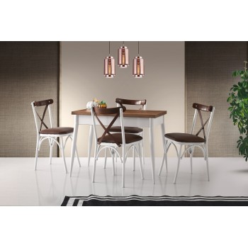 Extendable Dining Table Dolunay - 1282 Walnut
White